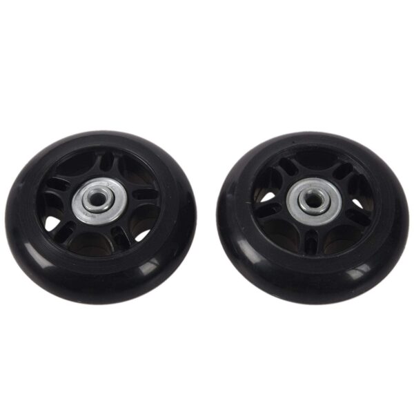 F-ber Luggage Suitcase Wheels 63x24mm/2.48" x0.94'' w/ 6mm ABEC 608zz Bearings, Inline Outdoor Skate Replacement Wheels, Set of (2) Wheels (OD:63 W:24 ID:6 Axles:35 & 40mm)