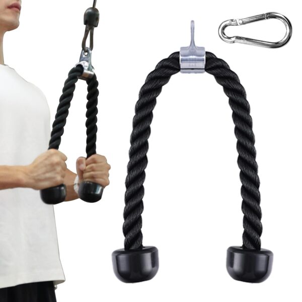Fitarc LAT Pulldown Attachments,Cable Machine Accessories for Home Gym, Durable and Reliable Weight Fitness Gym Accessories (Tricep Rope)